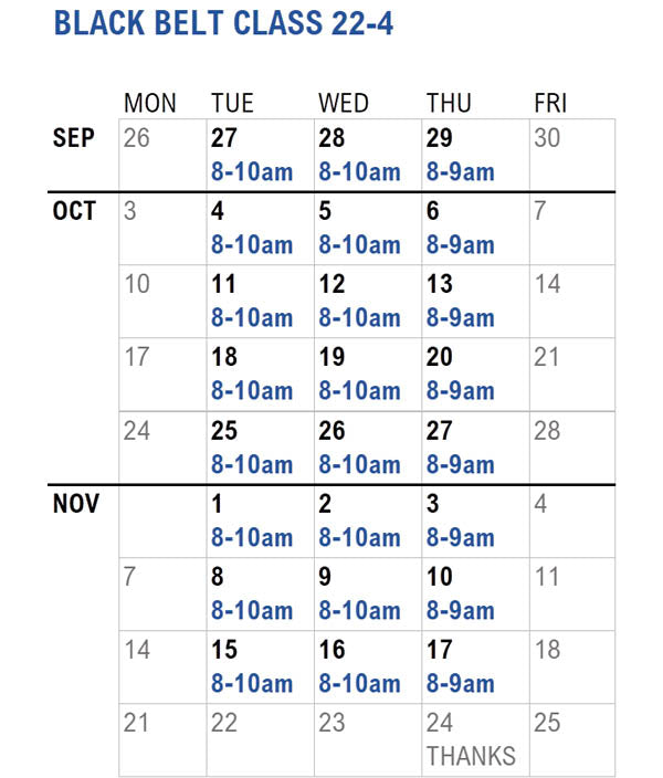 Lean Sigma Black Belt (40 hours) - <br>Starts September 2022